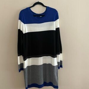 Eliza J color block sweater dress, Sz L